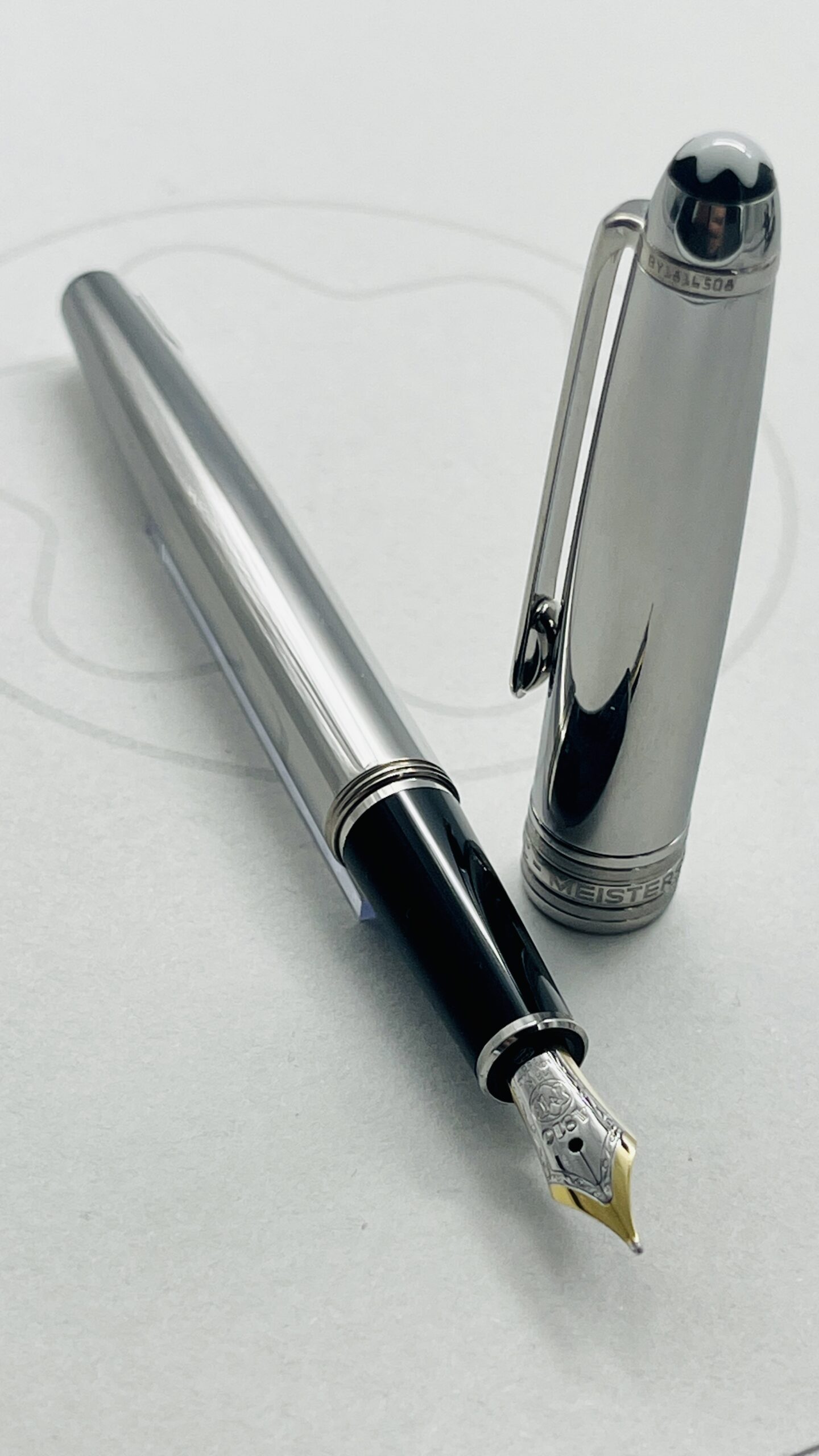 Penna Stilografica Montblanc Meisterstuck Classique Acciaio - Le Penne di  Nello