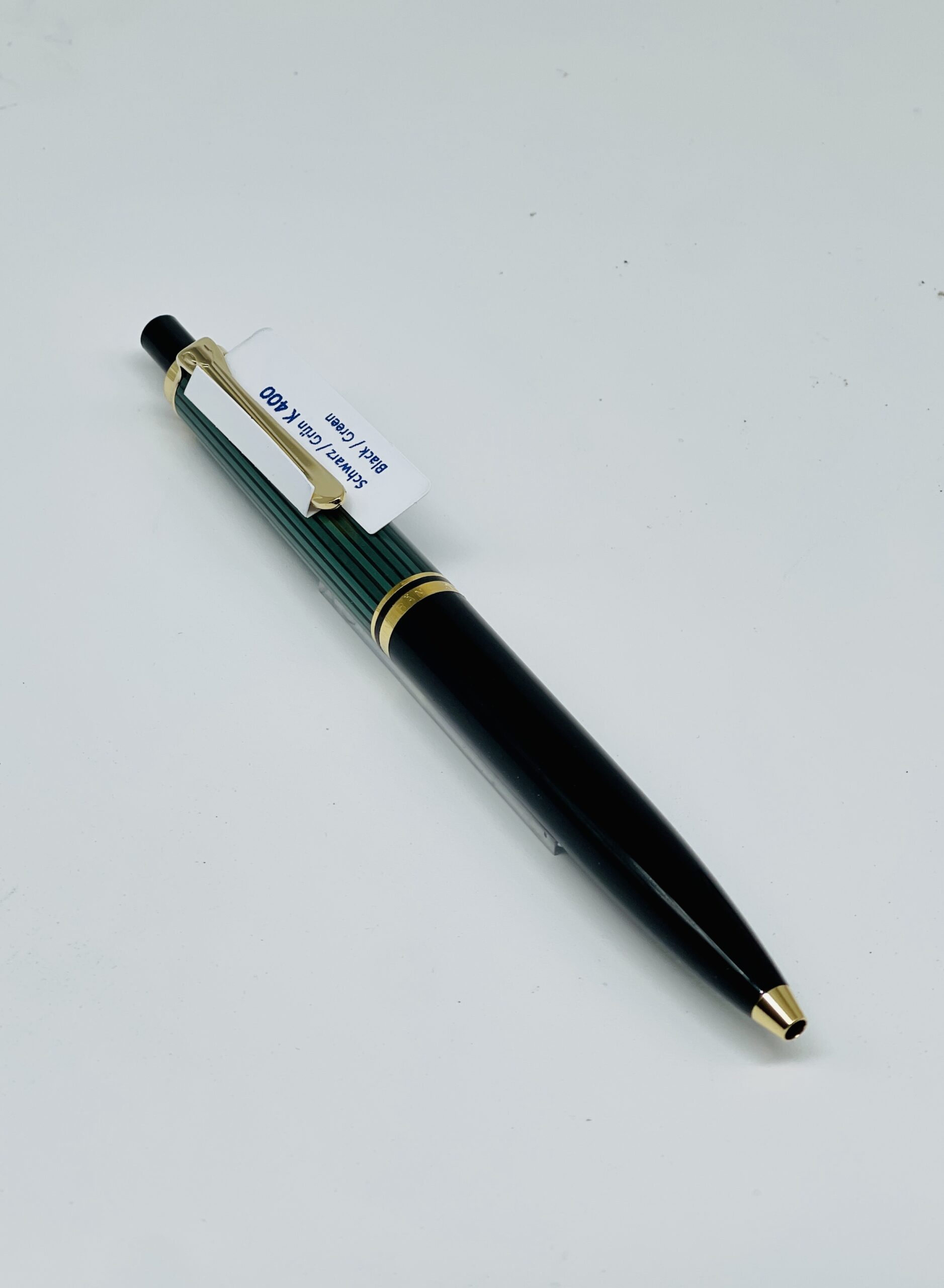 Penna a sfera Pelikan Souverän K400 Old Style Push verde striata - Le Penne  di Nello