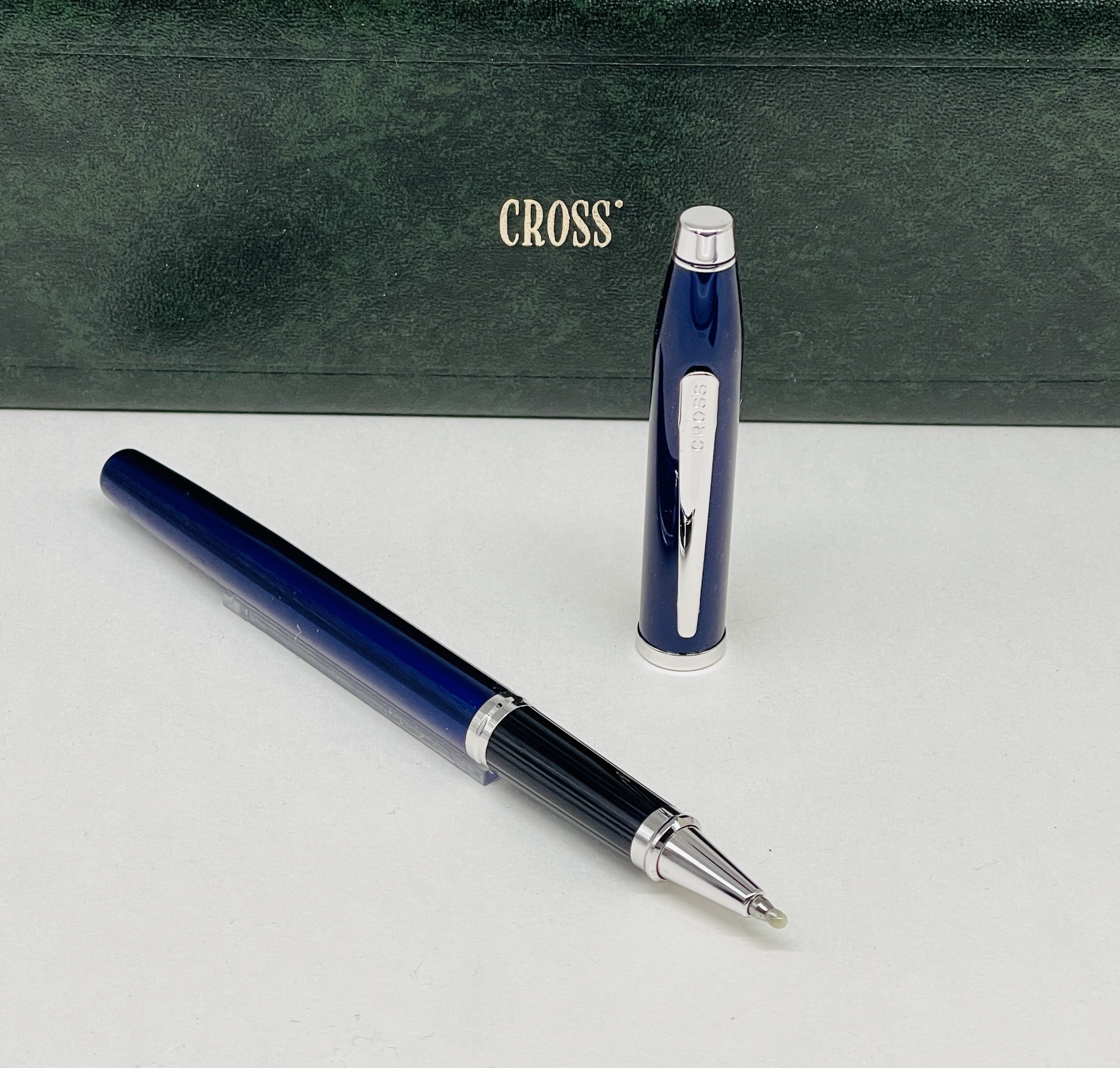 Penna roller Cross Century laccata blu traslucida - Le Penne di Nello